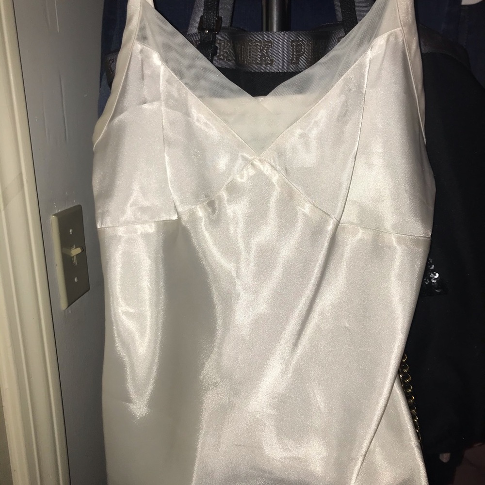 White silky satin